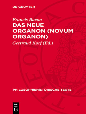 cover image of Das Neue Organon (Novum Organon)